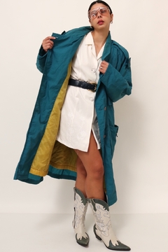 trench coat estilo capa nylon forrado vintage - comprar online