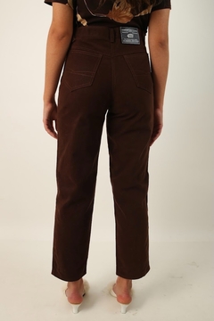 Calça jeans marrom cintura mega alta - Capichó Brechó