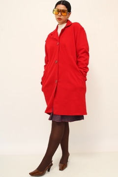 Casaco vermelho feltro vintage - comprar online