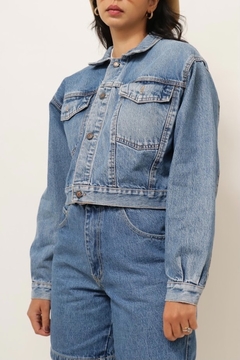 Imagem do jaqueta cropped jeans grosso vintage