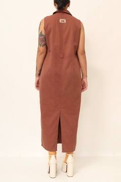 Vestido marrom longo vintage 90´s - comprar online