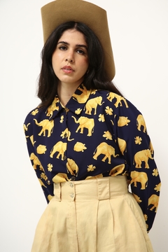 Camisa elefante amarelo vintage - comprar online