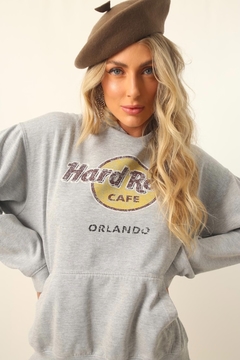 moletom capuz HARD ROCK Orlando original vintage - loja online