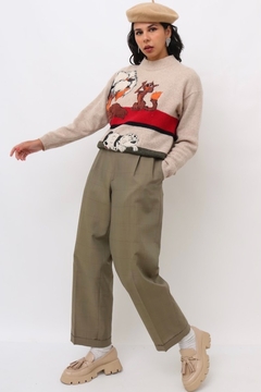 pulover vintage bichos bordados - comprar online
