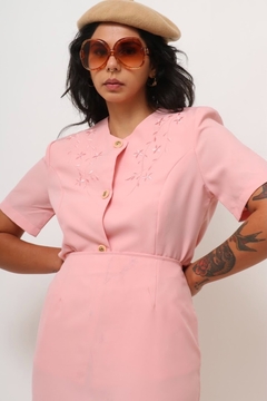 conjunto saia + blusa rosa vintage na internet