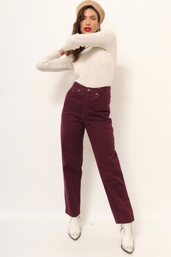 Imagem do calça jeans cintura alta roxa vintage