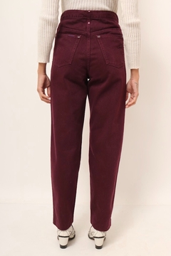 calça jeans cintura alta roxa vintage - Capichó Brechó