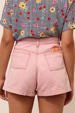 shortinho cintura alta rosinha vintage - comprar online