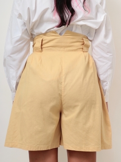 Bermuda amarela cintura mega alta - loja online
