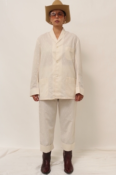 Conjunto pijama off white estampa calça + camisa - loja online