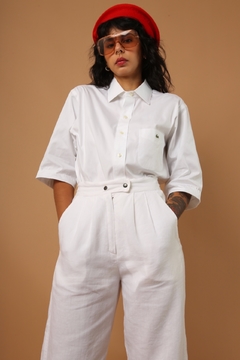 camisa branca Lacoste original vintage