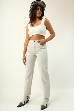 Calça jeans cintura alta gelo vintage - loja online