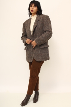 Blazer xadrez fechado PARIS marrom 100% LÃ - comprar online