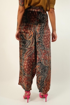 Calça veludo pantalona cintura mega alta - loja online