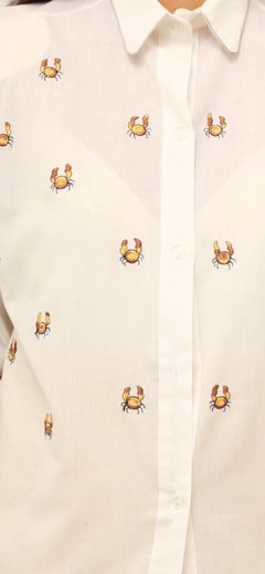 Camisa caranguejo bordado