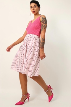 top decote tricot rosa chiclete - loja online