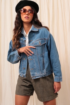 Jaqueta jeans cropped vintage