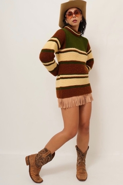 tricot listras bem grosso vintage - loja online