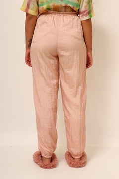 calça rosa nylon vintage 90’s - Capichó Brechó