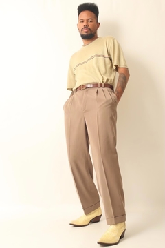 calça alfaiataria oliva cintura alta vintage - comprar online