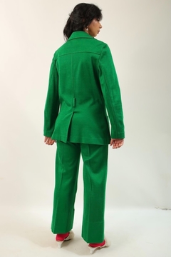 Conjunto verde blazer + calça flare 70’s - comprar online