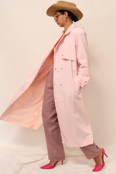 Trench Coat rosa candy forrado - comprar online