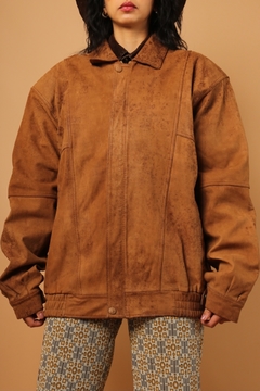 Jaqueta couro camurça forrada Western - comprar online