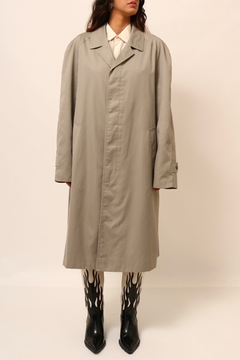 Trench coat forrado cinza vintage - loja online