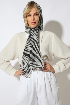 lenço zebra retangular