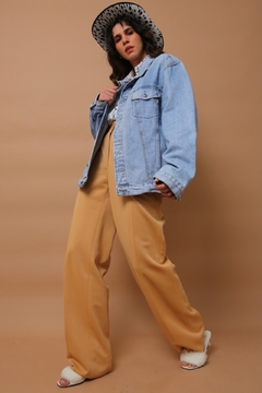 Imagem do jaqueta jeans grossa vintage ampla azul