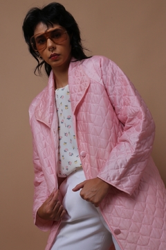 Imagem do Robe matelasse rosa acetinado vintage