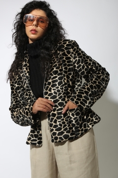 Imagem do jaqueta pelúcia girafa vintage zíper