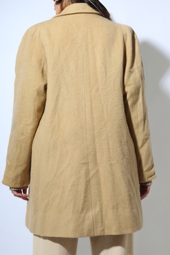 casaco 100 % lã forrado camelo - loja online
