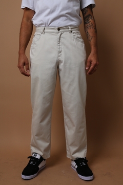 calça cintura alta bege vintage - comprar online