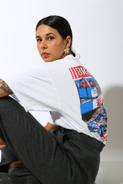 camiseta corrida vintage estampa costas - loja online