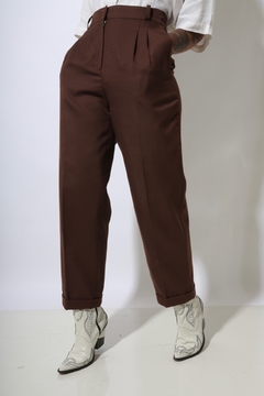 calça alfaiataria cintura mega alta vintage - comprar online