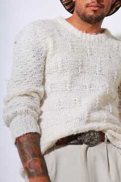 blusa tricot grosso perolado textura G - comprar online