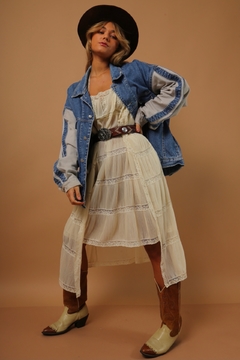 Imagem do Jaqueta jeans bicolor ampla vintage