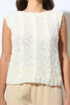 colete tricot grosso perolado textura - comprar online