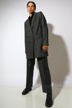 casaco forrada longo grosso bolso frente - comprar online