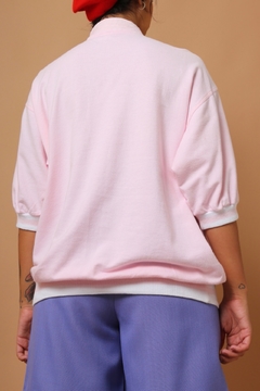 blusa moletom vintage rosa 90’s na internet