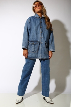 parka jeans vintage grosso 70’s alongada - loja online