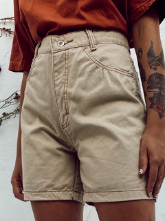 shorts cintura alta Hamuche bege safari - comprar online