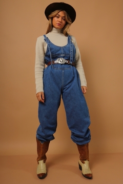 macacão jardineira jeans vintage original - loja online