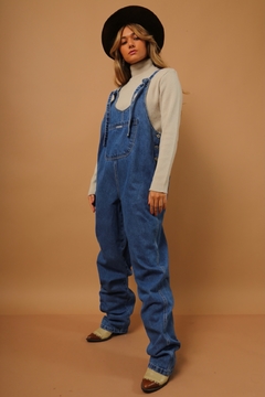 macacão jardineira jeans vintage original - comprar online
