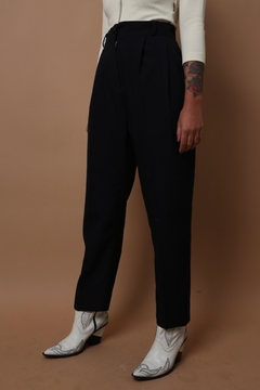 calça alfaiataria preta cintura alta - comprar online