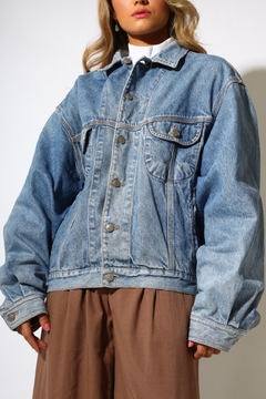 jaqueta jeans original classica bomber 70’s - comprar online