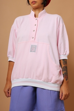 blusa moletom vintage rosa 90’s - comprar online