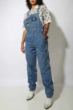 jardineira jeans bolsos PiuPiu 90’s - comprar online