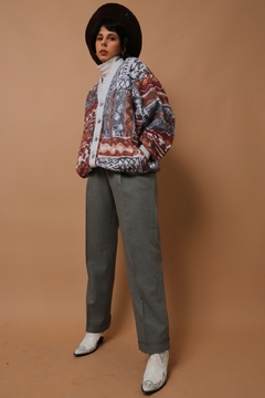 cardigan estampado detalhe botoes - loja online